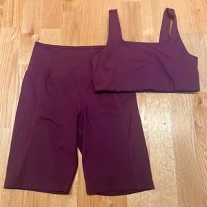 Girlfriend Collective Set Plum